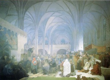 Jan Hus predicar en la capilla de Belén 1916