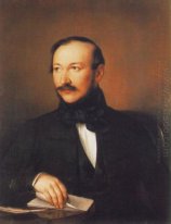 Portret van de dichter Mihály V? R? Betweter