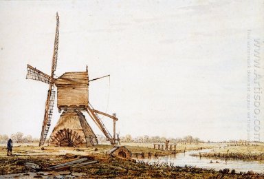 Landschap met watermolen