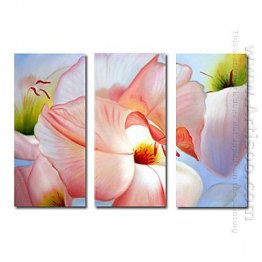 Hand-painted Floral Oil Painting - Set of 3