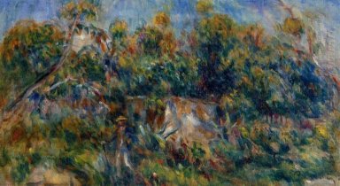 O pintor dar um passeio em Cagnes