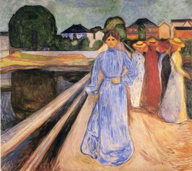 Frauen auf der Brücke 1902