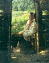Retrato do menino ucraniano
