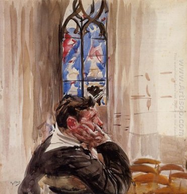 Portret van Een Man In de Kerk 1900