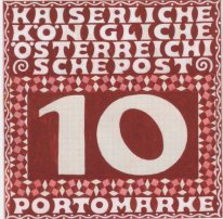 Projeto para o 10 Heller Porto Marca de correios da Áustria No L
