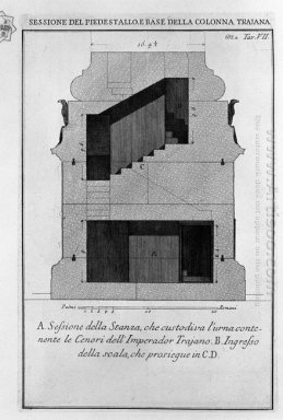 Section Comme Burial Chamber dessus et l\'entrée de l\'échelle