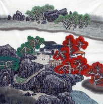 Un patio en la montaña - la pintura china