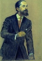 Retrato de Ivan Bilibin 1914