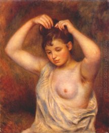 Mulher penteando o cabelo 1887