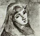 Hoofd van een vrouw met haar Losse 1886