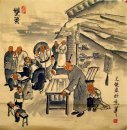 Old Beijingers, Double reed - Chinese painting