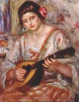 Ragazza Con Un mandolino 1918