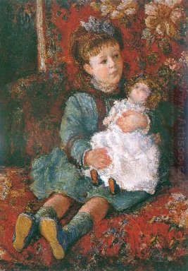 Portrait de Germaine Hoschede Avec Une Poupée 1877