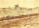 Paysage avec le moulin d'Alphonse Daudet 1888