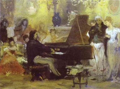 Chopin Utföra i Gäst-Hall of Anton Radziville i Berli