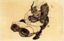 женский торс корточках 1912