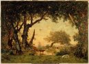 Sair Broca Fontainebleau por do sol 1849