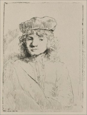 Stående av Titus Rembrandt S Son 1652