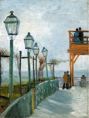 Belvedere mit Blick auf Montmartre 1886