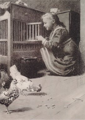 Girls In Henhouse 1897