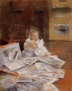 Enfant avec les copies