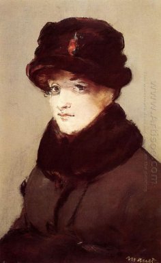 женщина в мехах портрет Мери Лоран 1882