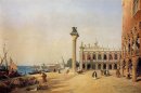 Venise Vue De La Esclavons Quay 1834