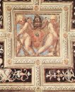 Escena con querubines en el escudo de armas papal 1515