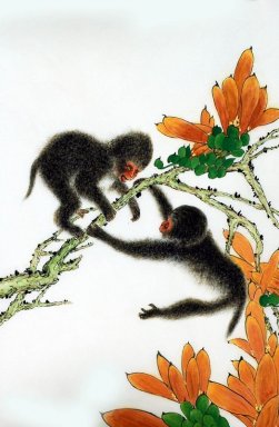 Monkey - Peinture chinoise