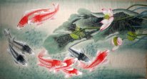 Fish & Lotus - Pittura cinese