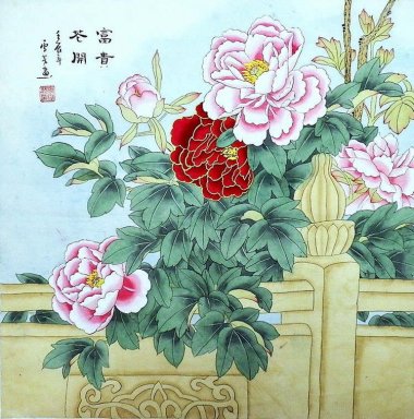 Pioen - Chinees schilderij