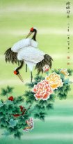 Crane-Peony - Pittura cinese