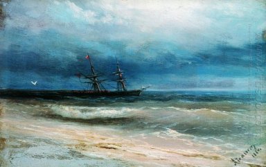 Sea With A Ship 1884