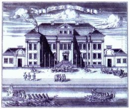 St. Petersburg. View of the Winter Palace of Peter I.