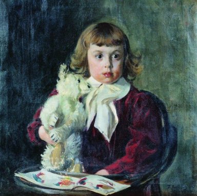 Мальчик с плюшевым мишкой 1907