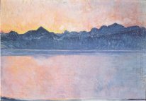 Genfersee mit Mont Blanc In The Morning Light 1918 1