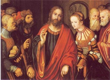 Cristo y la adúltera 1520