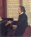 Potret Eric Satie di harmonium