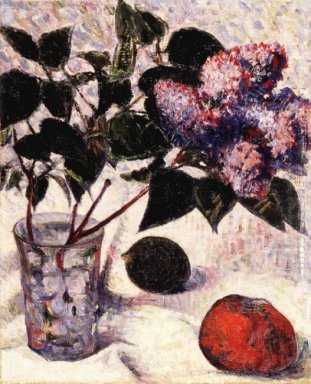 Lilacs in a Glass, Apple and Lemon