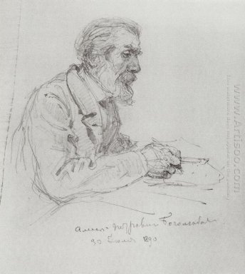 Portret van een P Bogolyubov 1890