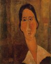 Jeanne Hébuterne con cuello blanco 1919