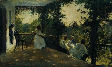 Sur la terrasse, 1908