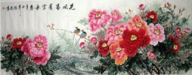 Pioen - Chinees schilderij