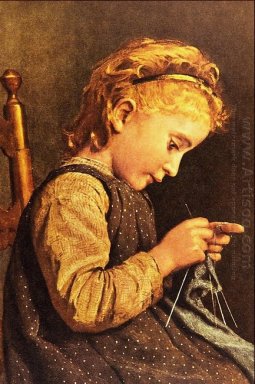 Gadis Kecil Knitting