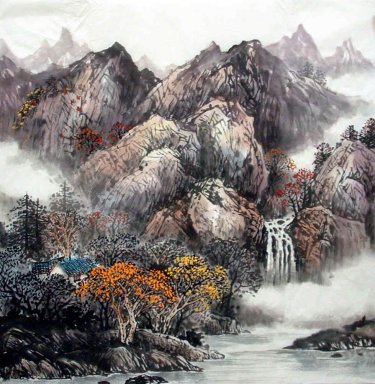 Bergen en water - Chinees schilderij