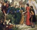 Beatrice Meeting Dante på en bröllopsfest förnekar Honom Hennes