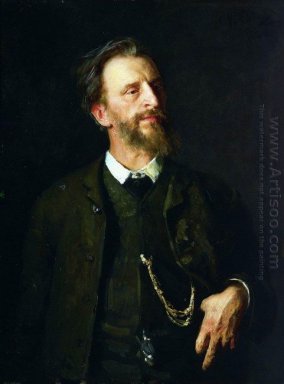 Retrato del artista Grigory Myasoedov 1886