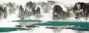 Bergen, rivier - Chinees schilderij