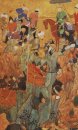 O exército de Timur ataca os sobreviventes da cidade de Nerges,