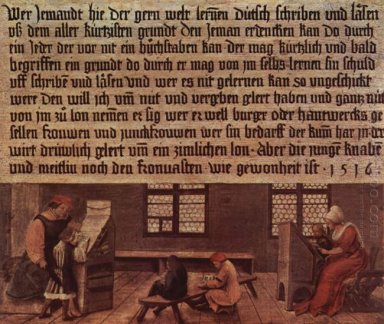 Principles Of A Schoolmaster Teaching Scene For Children 1516